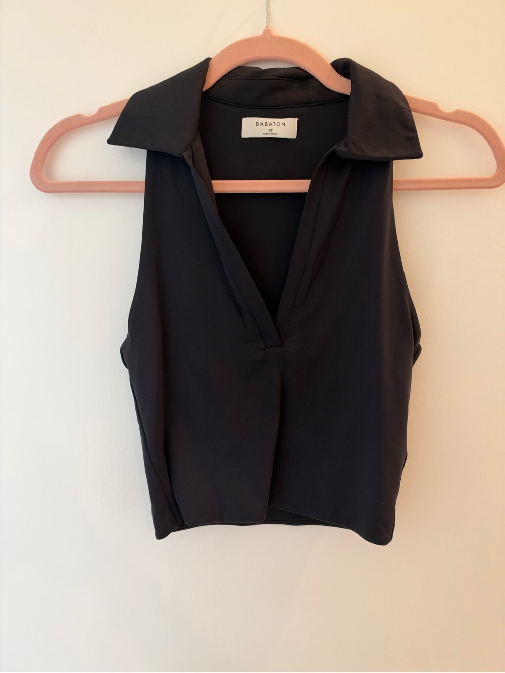 Babaton Contour Polo Tank Black Sleeveless Size XS